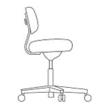 Sitthöjd 490-635 mm